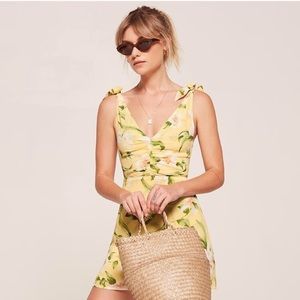 Reformation yellow mini dress!